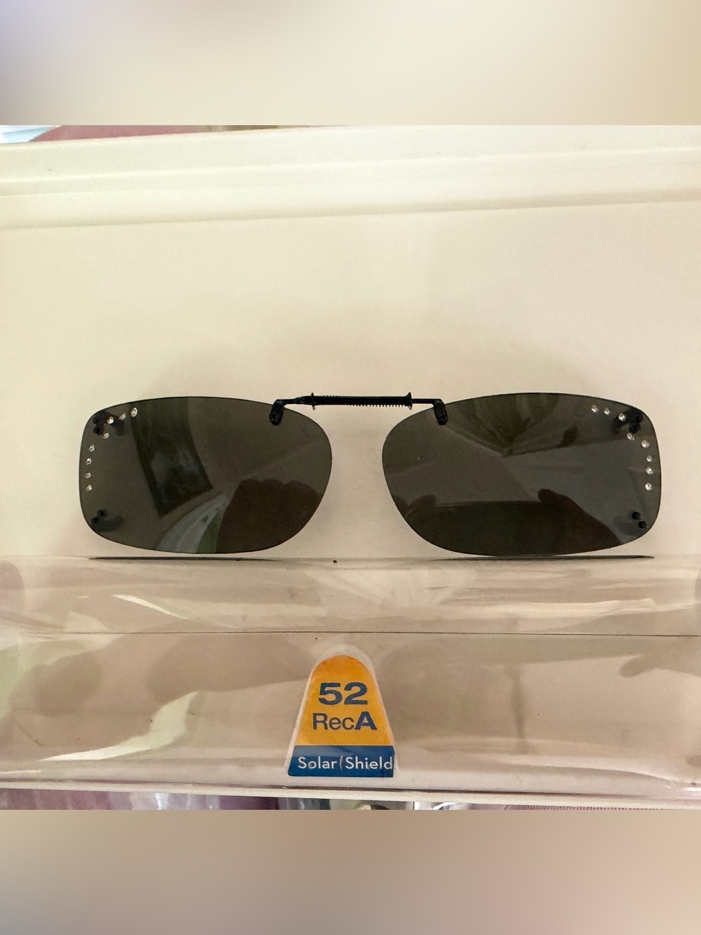 Rimless Clip-On Sunglasses - Black Lenses